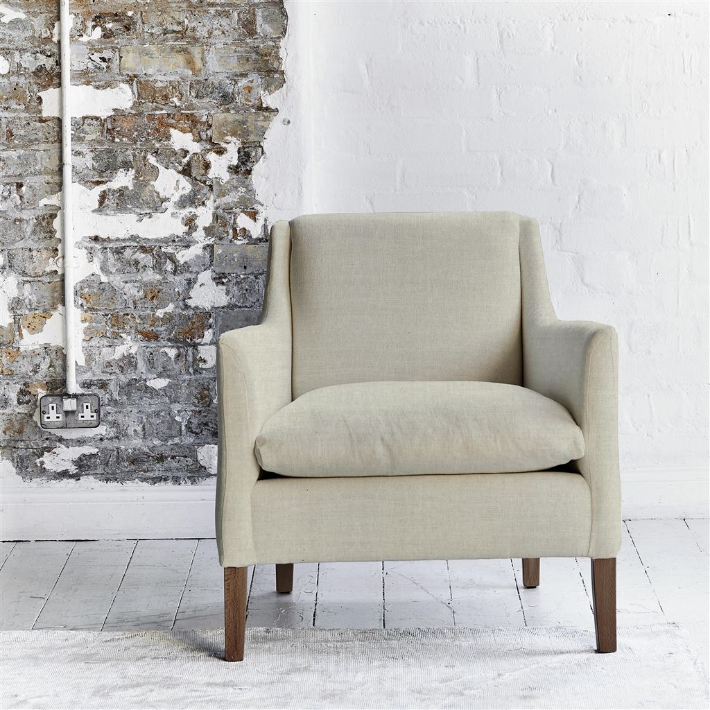 Milan Chair - Walnut Legs - Brera Lino Natural