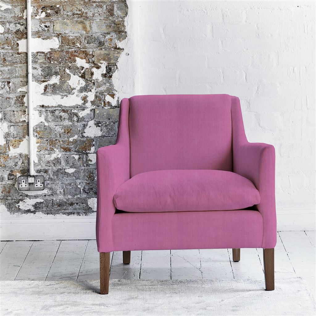 Milan Chair - Walnut Legs - Brera Lino Peony