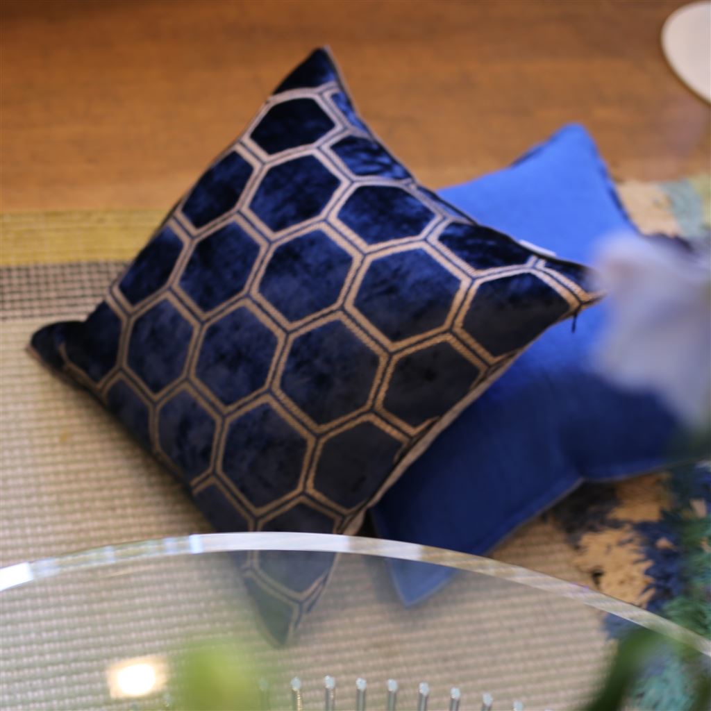 Manipur Midnight Velvet Cushion