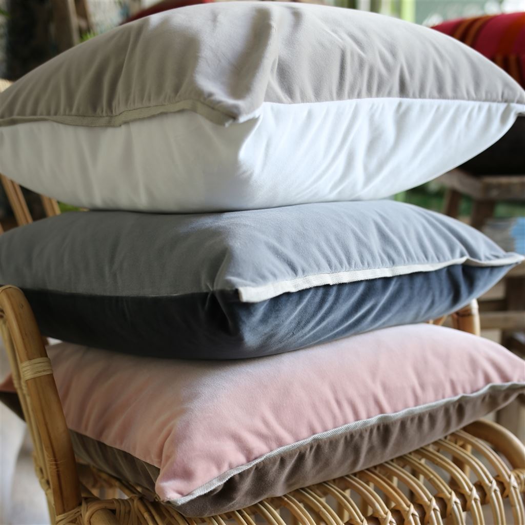 Varese Granite & Platinum Velvet Decorative Pillow