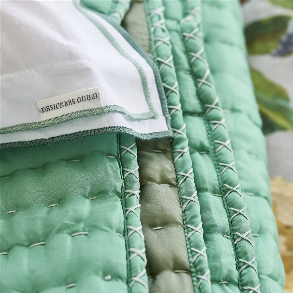 Chenevard Eau De Nil & Celadon Quilts & Pillowcases