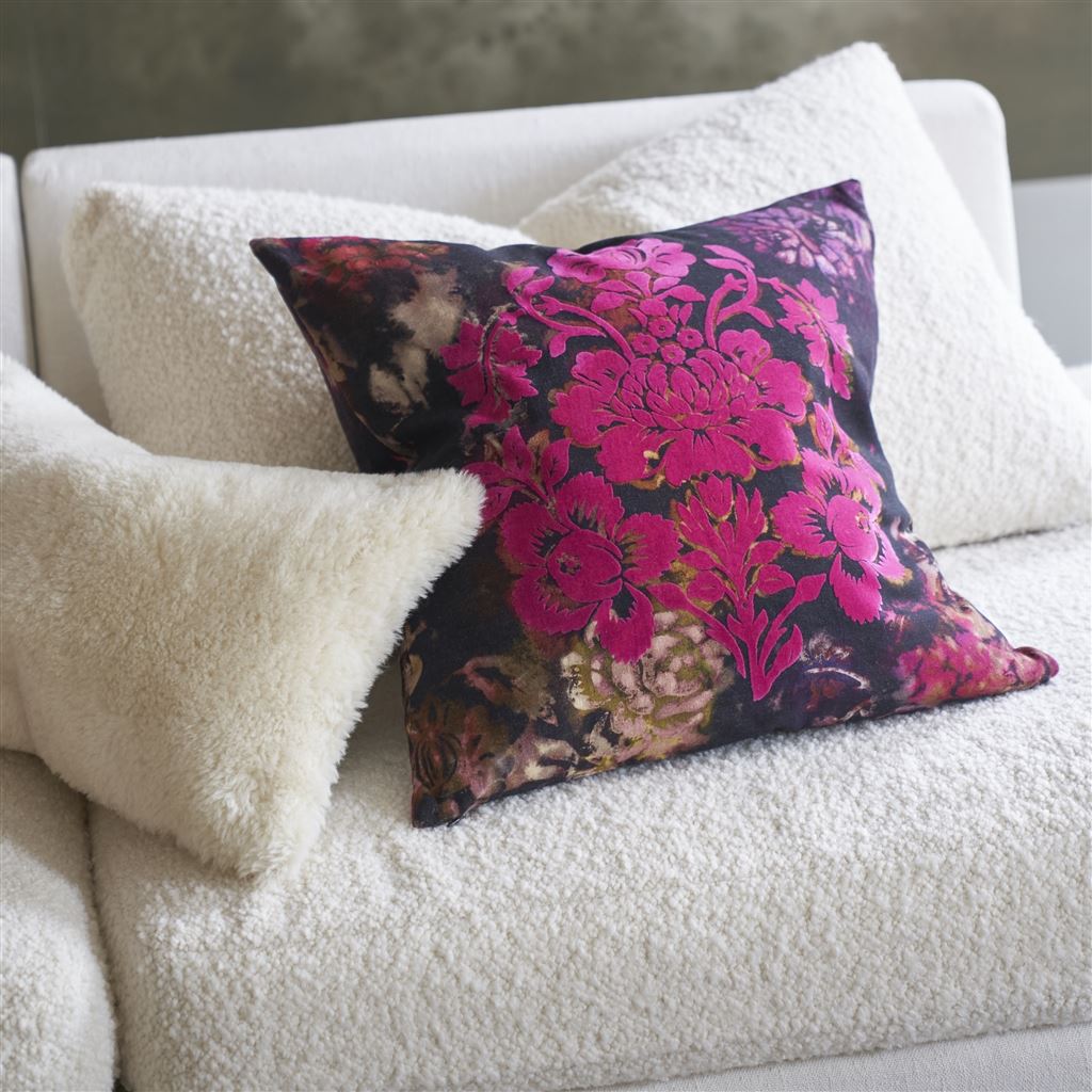 Coussinen lin/coton Tarbana Amethyst 