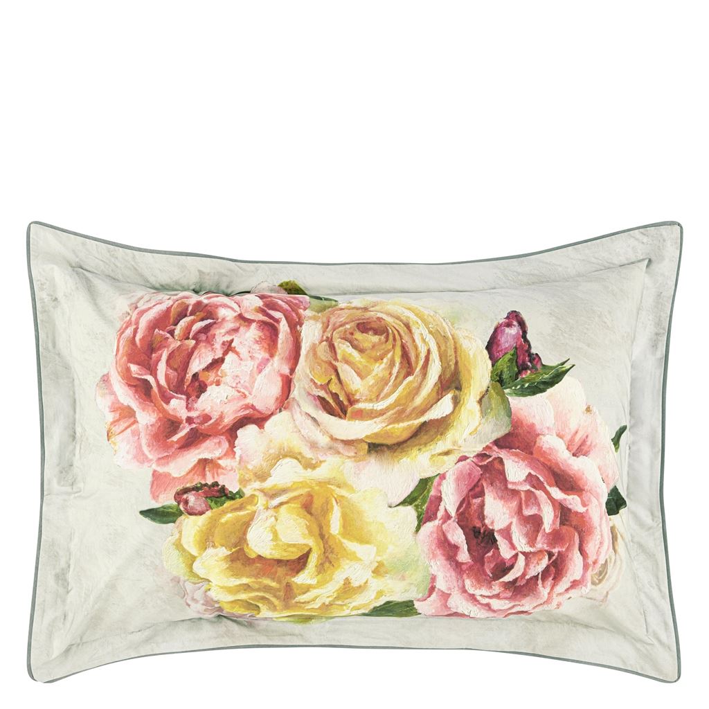 Damask Rose Fuchsia Oxford Pillowcase