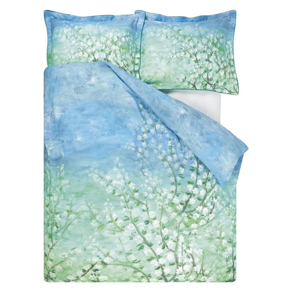 Indian Blossom Cerulean Double Duvet Cover