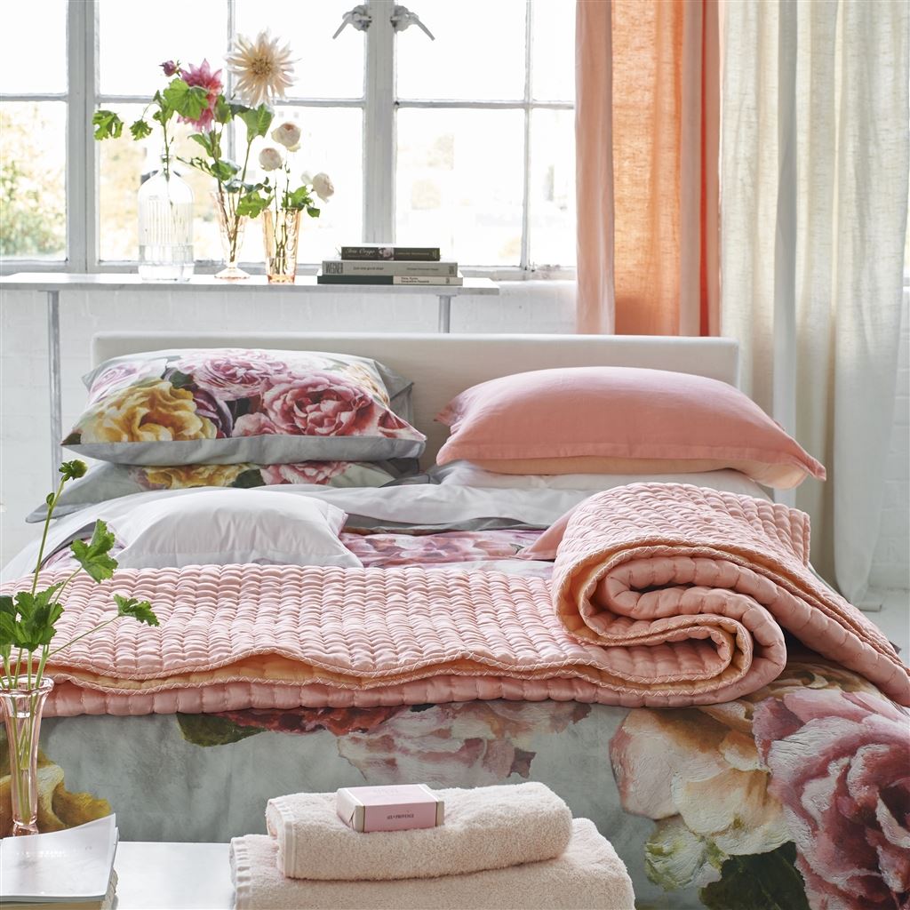 Chenevard Blossom & Peach Quilts & Shams