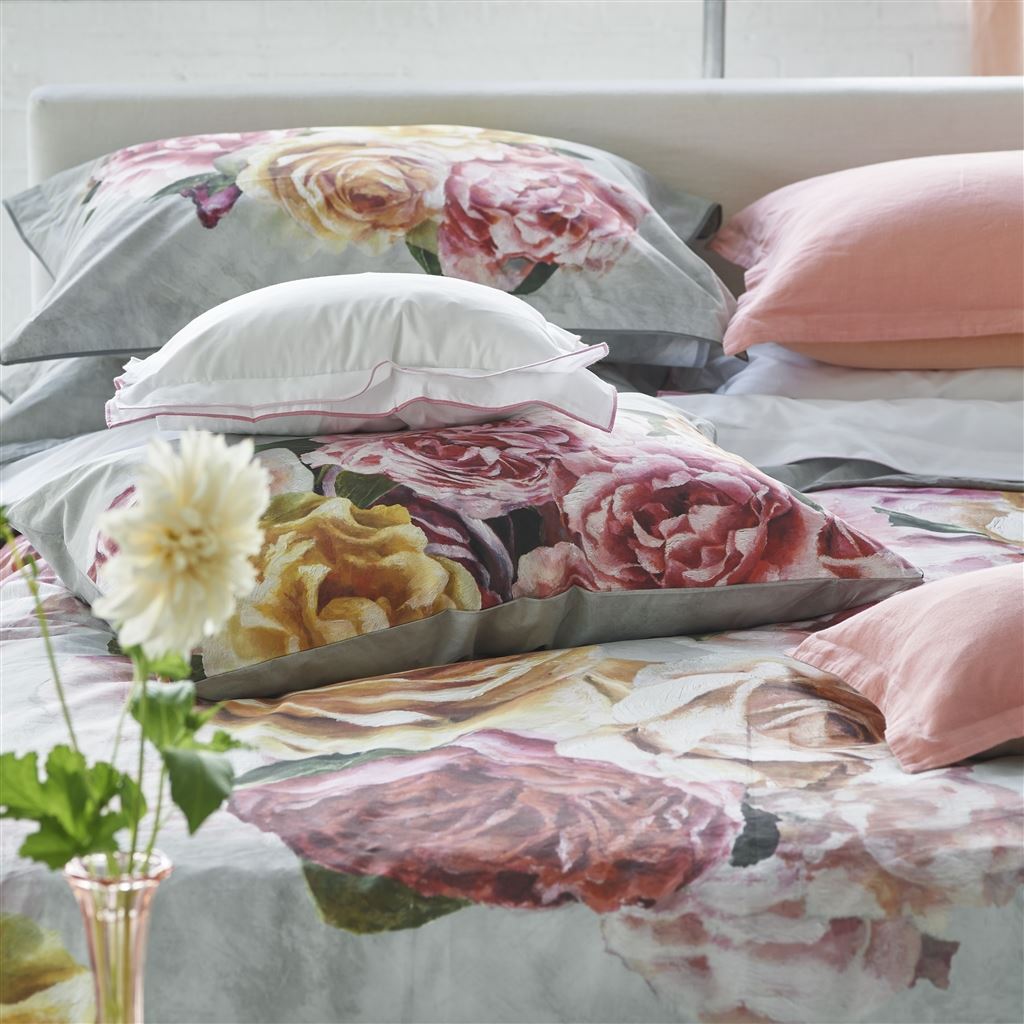 Damask Rose Fuchsia Pillowcases