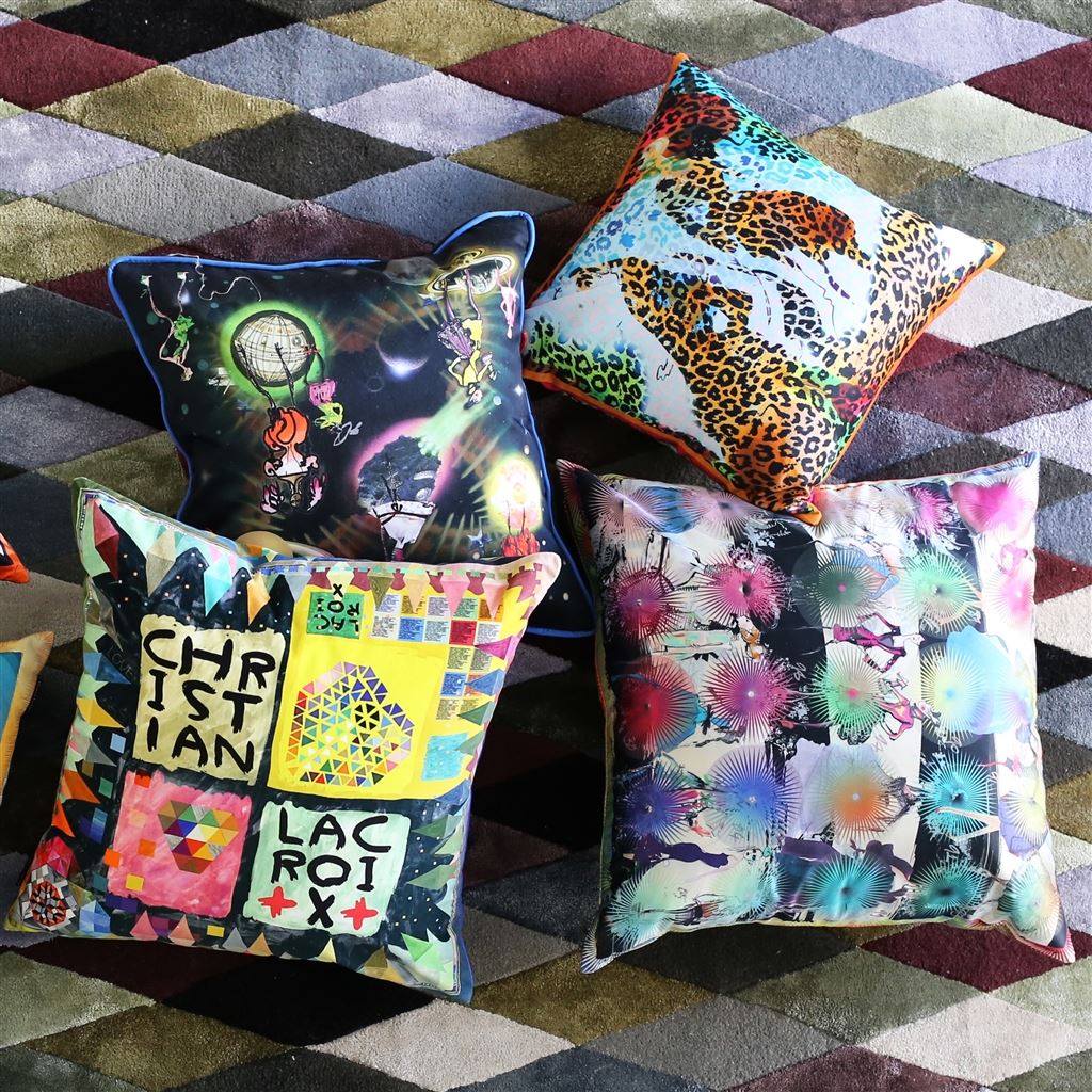 Arlecchino Wood Multicolore Decorative Pillow