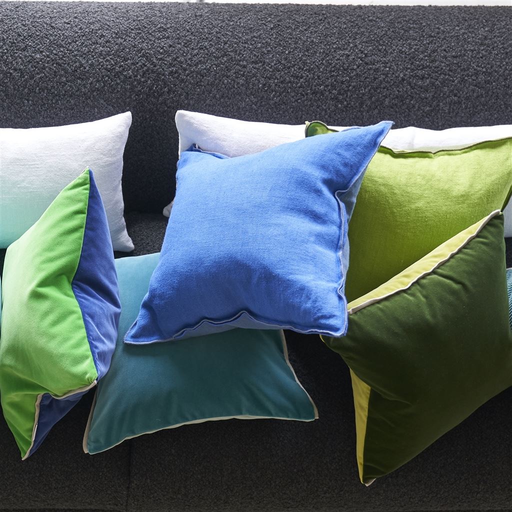 Varese Ocean & Duck Egg Velvet Cushion