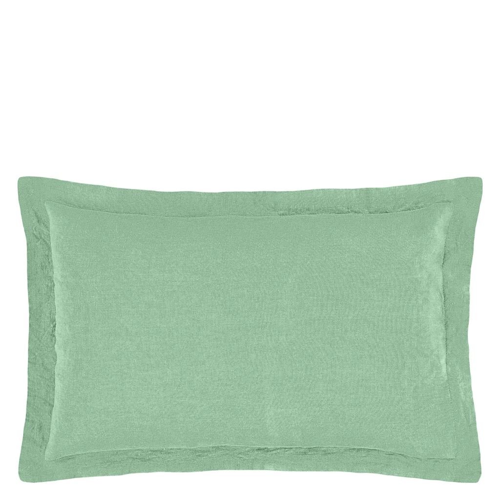 Biella Pale Jade & Olive Oxford Pillowcase