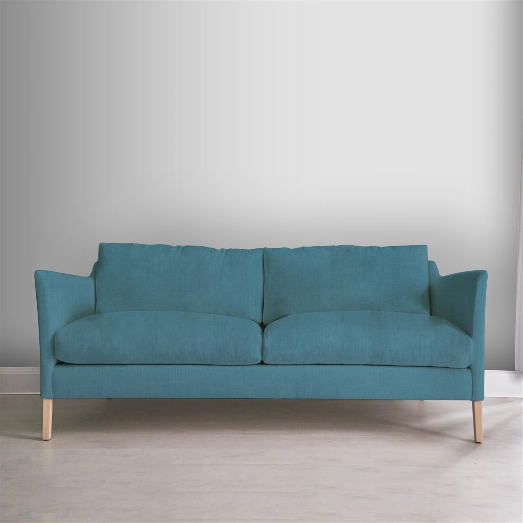 Milan 2.5 Seat Sofa - Natural Legs - Brera Lino Ocean