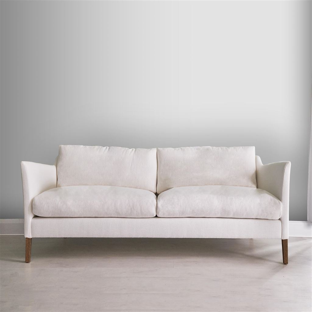 Milan 2.5 Seat Sofa - Walnut Legs - Brera Lino Alabaster