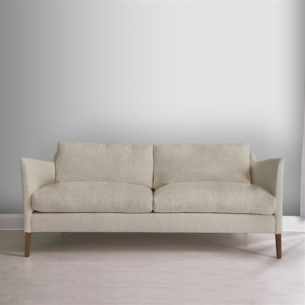 Milan 2.5 Seat Sofa - Walnut Legs - Brera Lino Natural