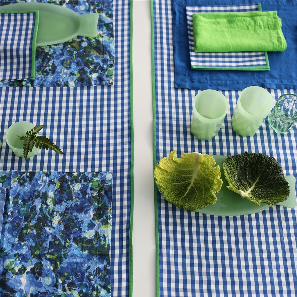 Saliya Cobalt Runner, Placemats & Napkins 