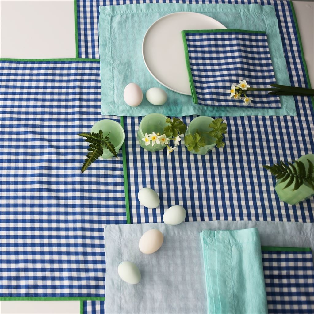 Saliya Cobalt Runner, Placemats & Napkins 