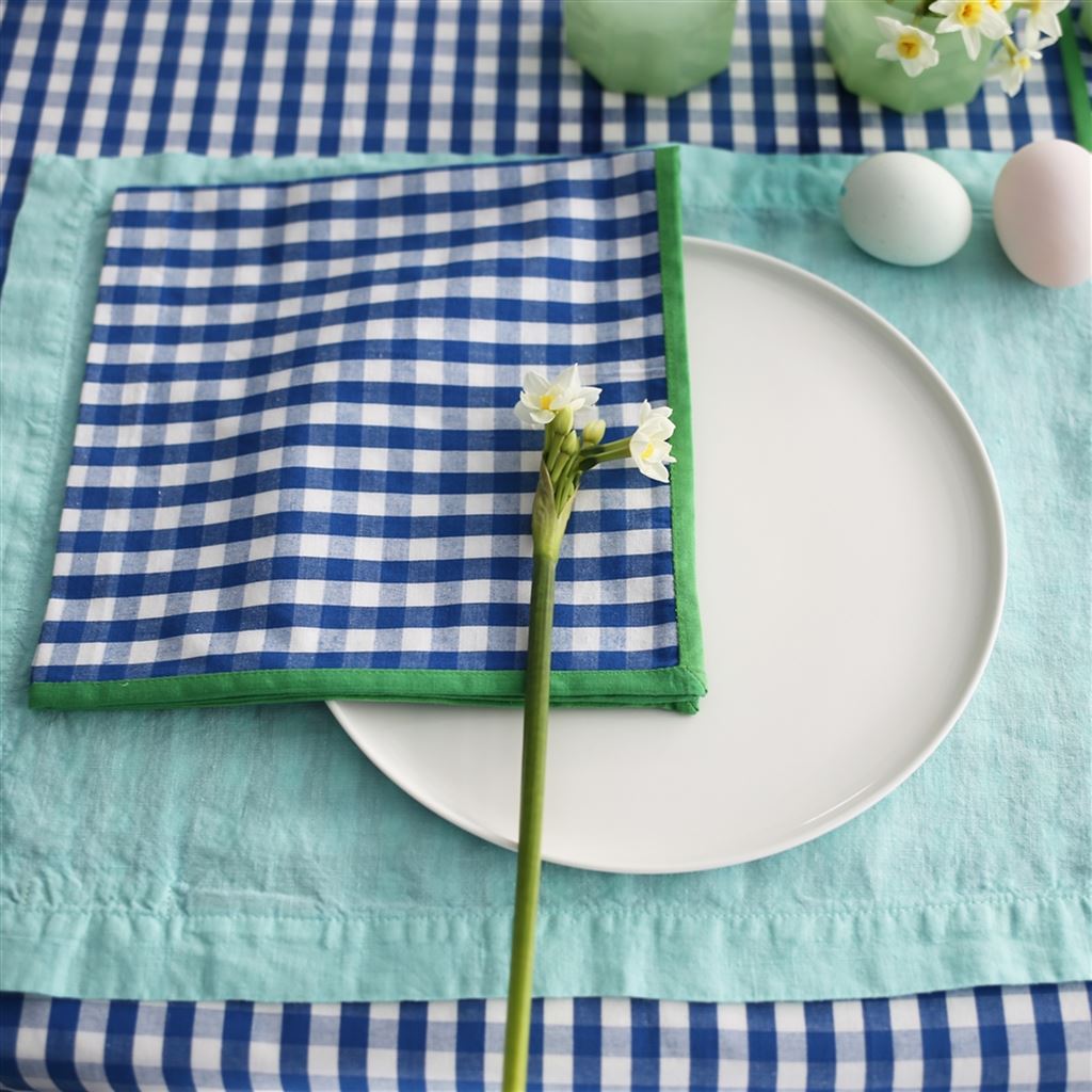 Saliya Cobalt Runner, Placemats & Napkins 