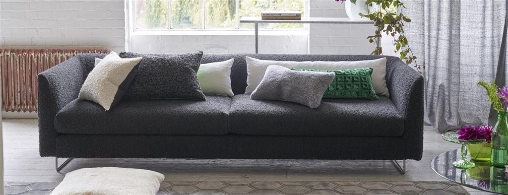 Sleek Sofa With Bolster Cushions