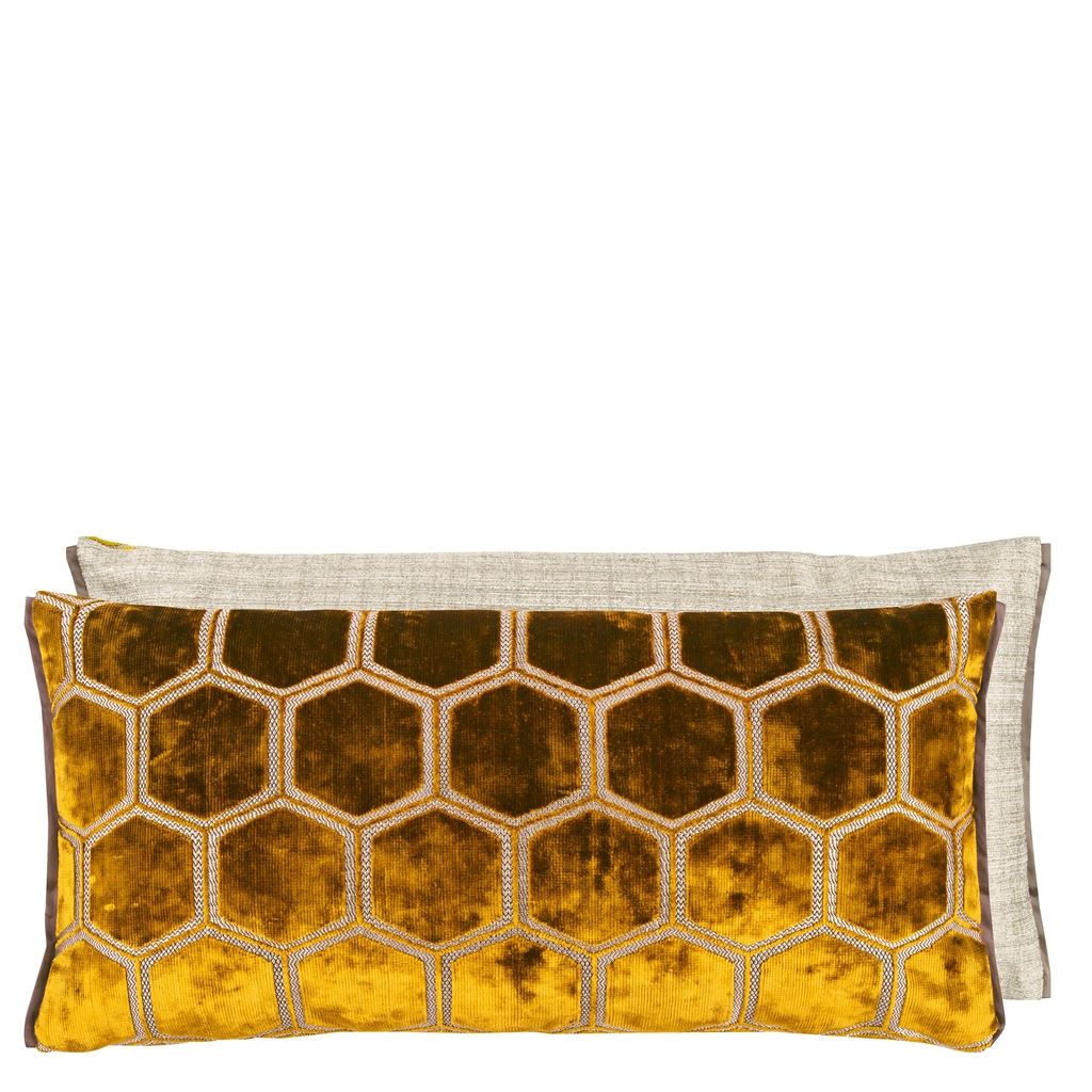 Manipur Ochre Rectangular Cushion