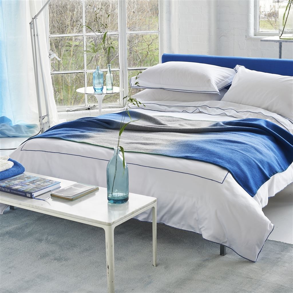 Astor Filato Cobalt Pillowcases & Flat Sheets