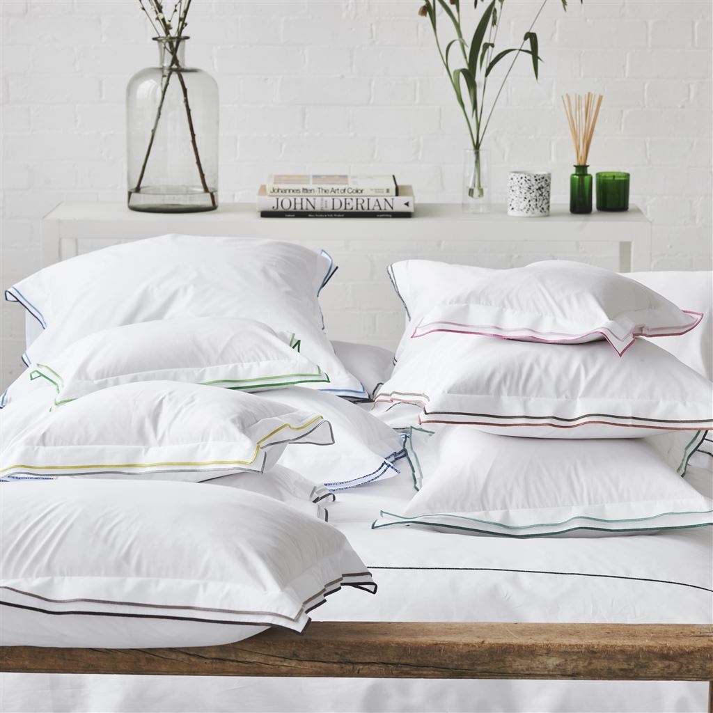 Astor Filato Cobalt Pillowcases & Flat Sheets