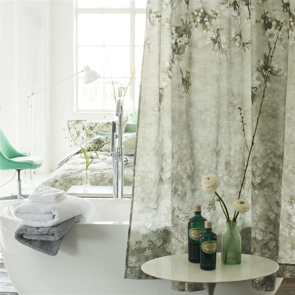 Assam Blossom Dove Shower Curtain