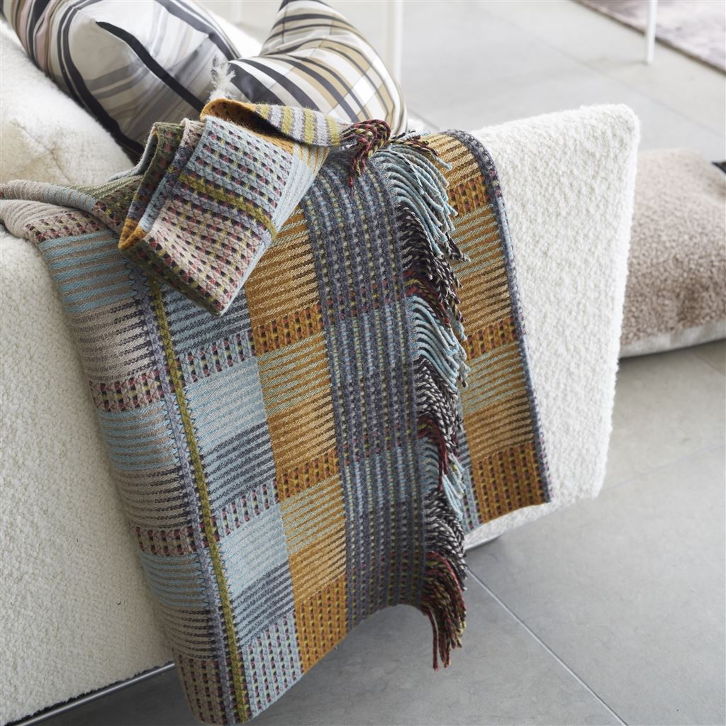 Plaid Tasara Ochre Woven