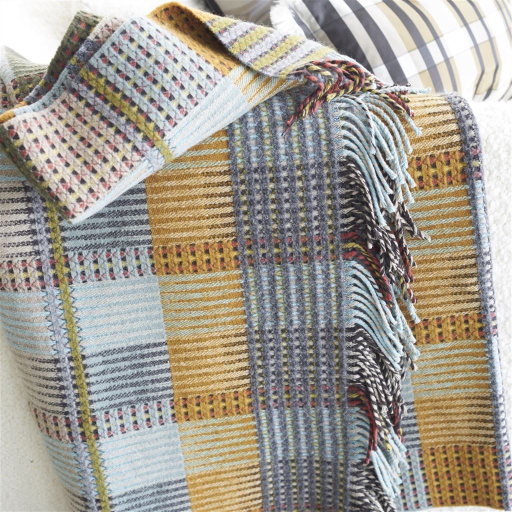 Plaid Tasara Ochre Woven