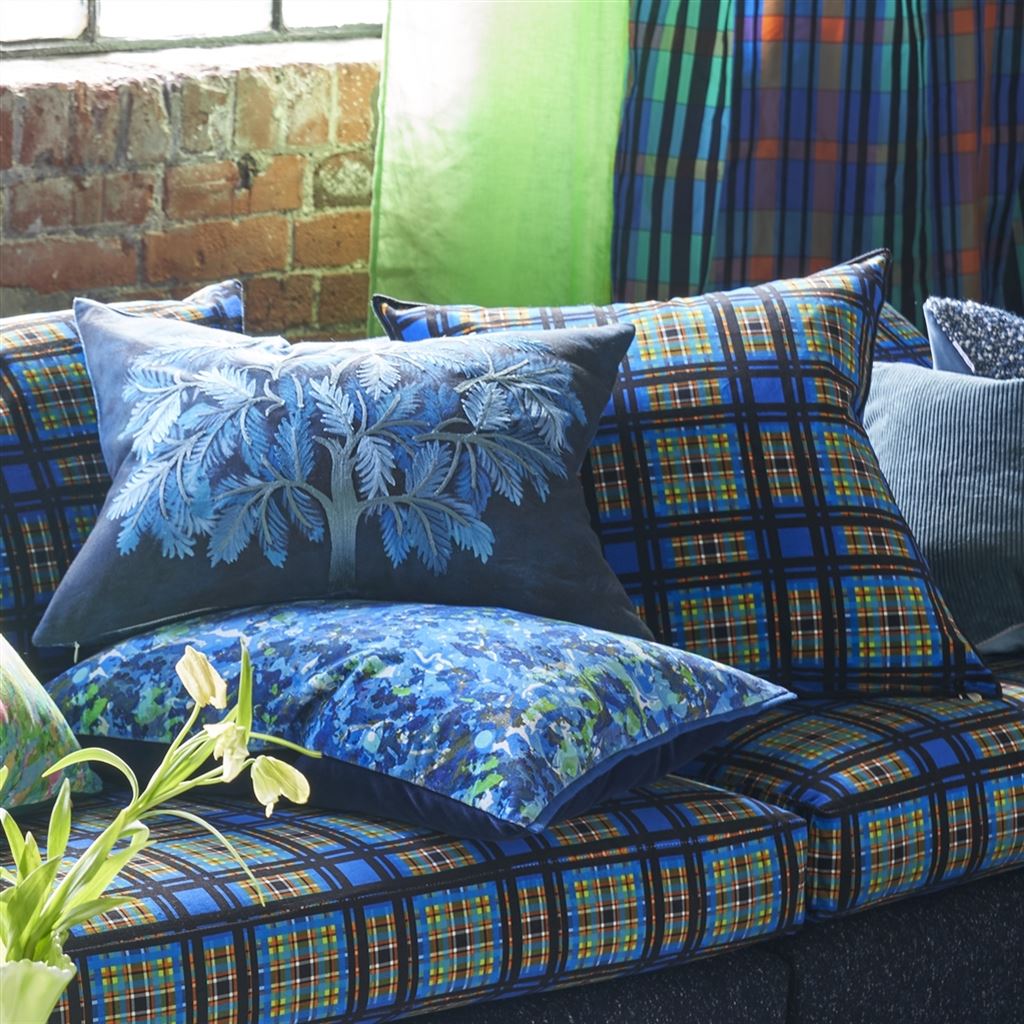 Odisha Cobalt Velvet Decorative Pillow