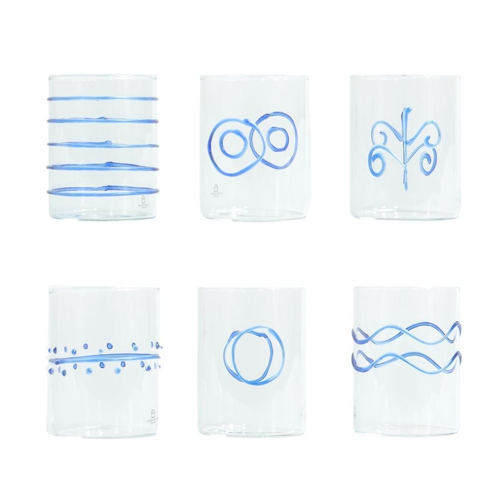 Deco Blue Set of 6 Glasses