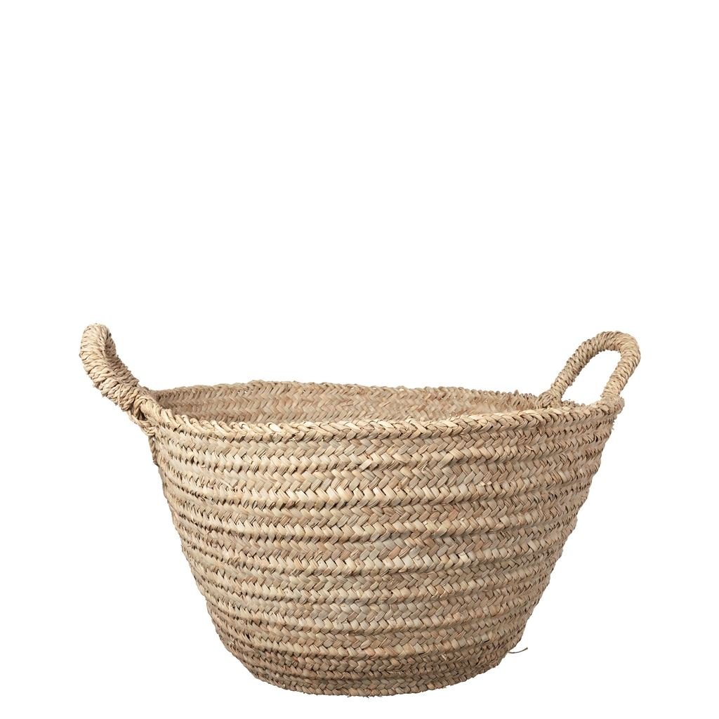 Medium Palm Leaf Basket With Handles
