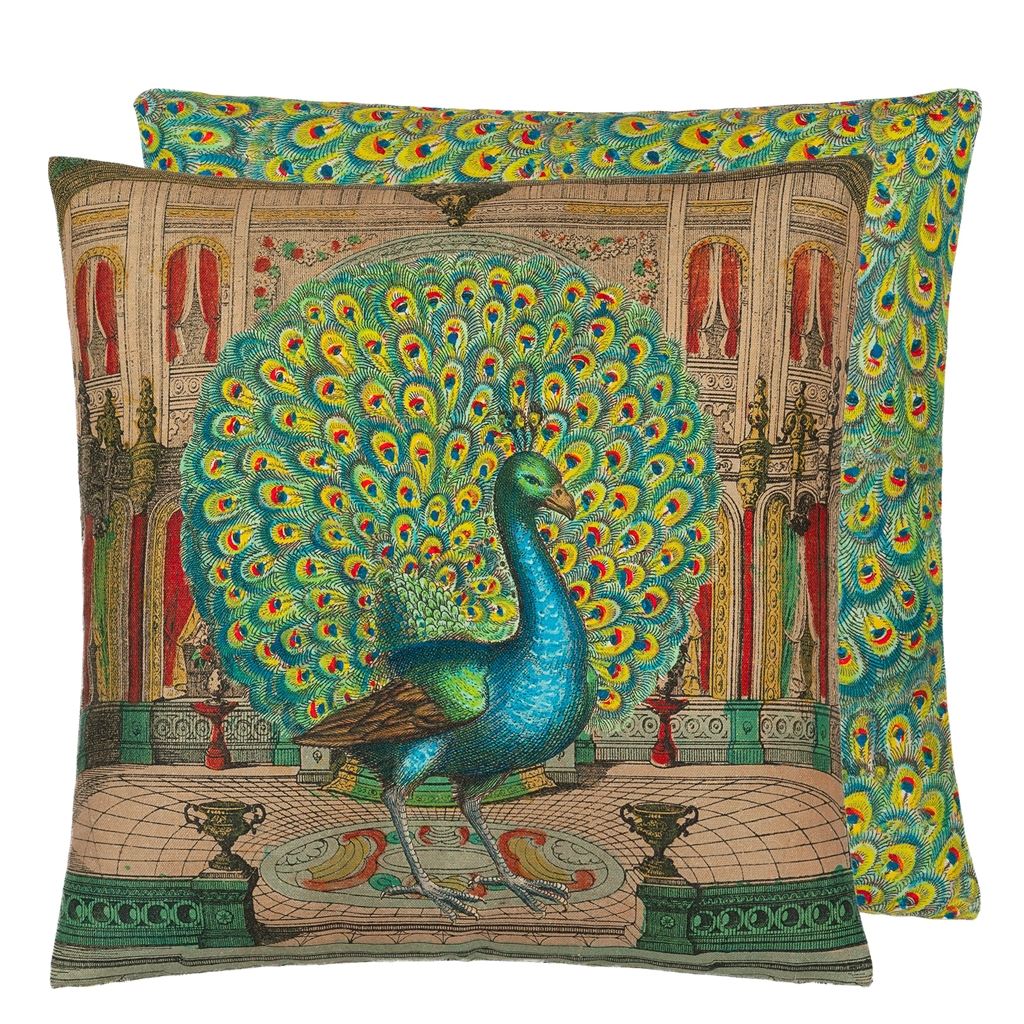 Peacock Emerald Cushion 50x50cm - Without pad