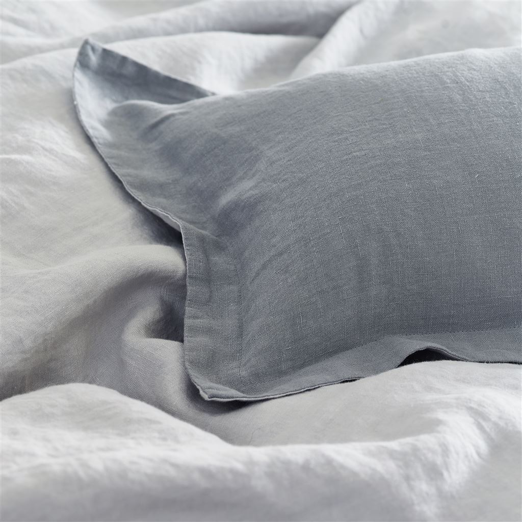 Biella Steel & Dove Pure Linen Bed Linen