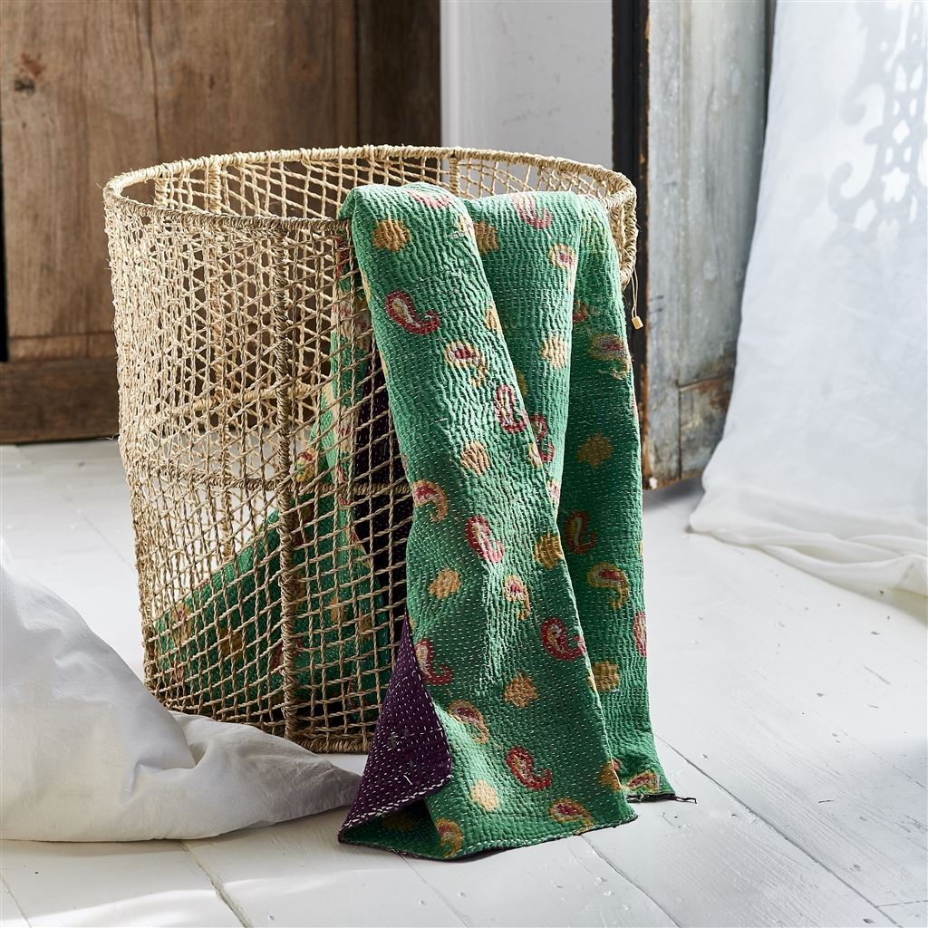 Medium Palm Leaf Laundry Basket
