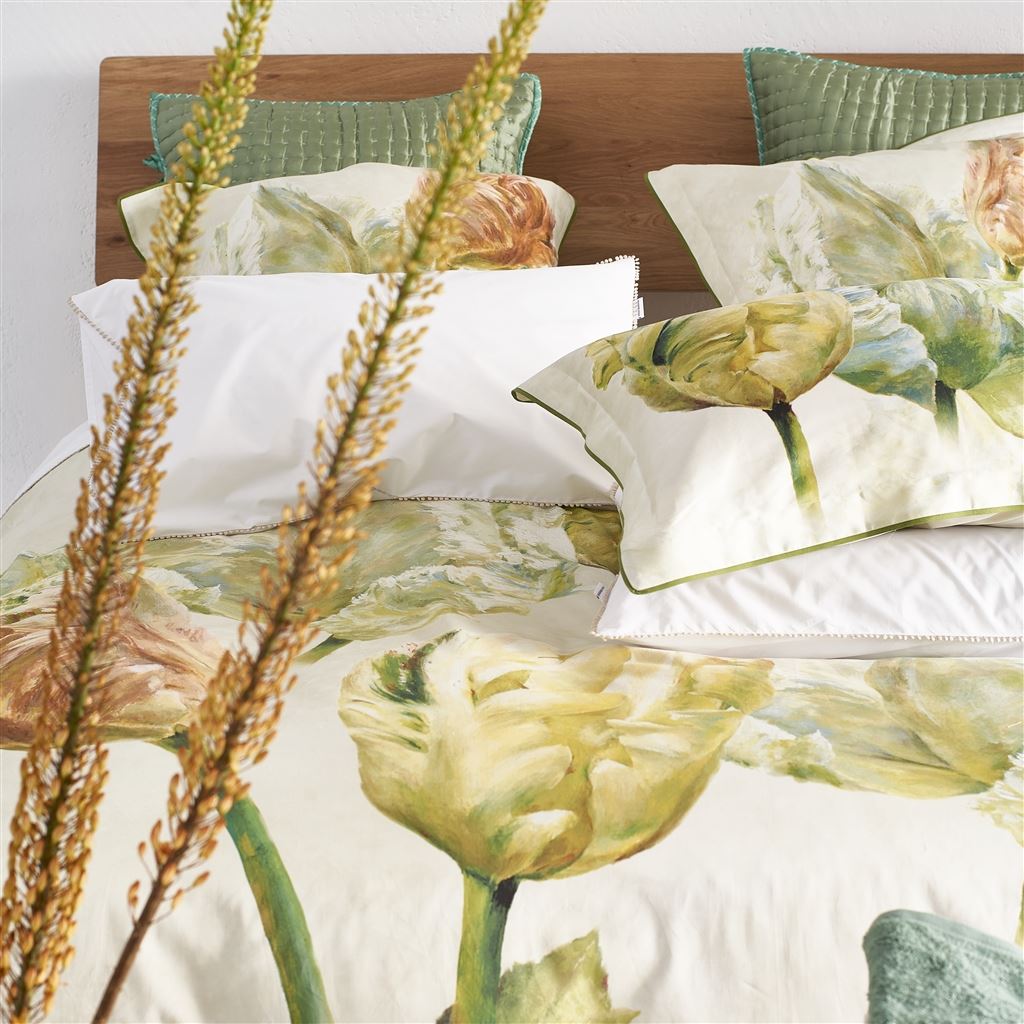 Spring Tulip Buttermilk Bed Linen