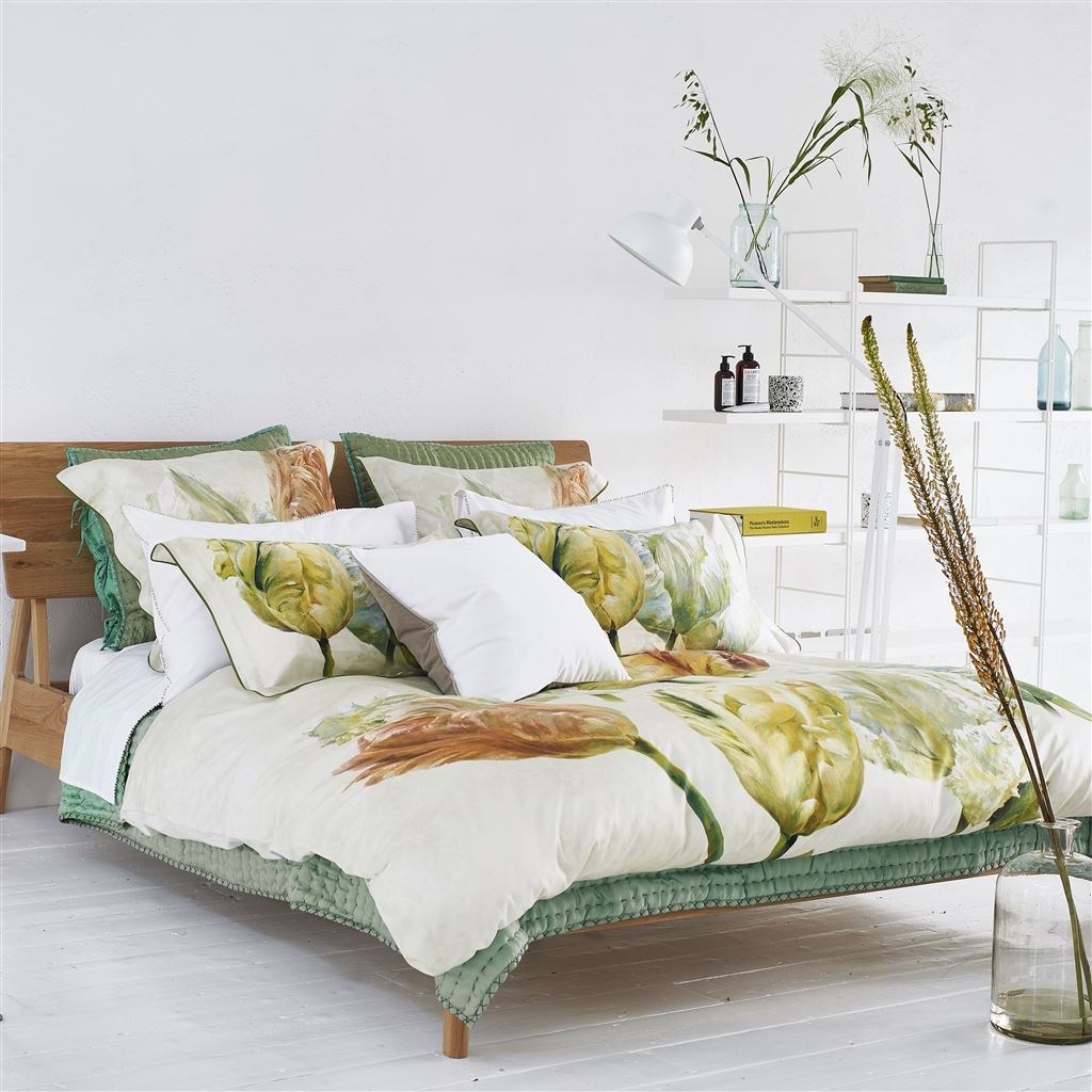 Spring Tulip Buttermilk Bed Linen