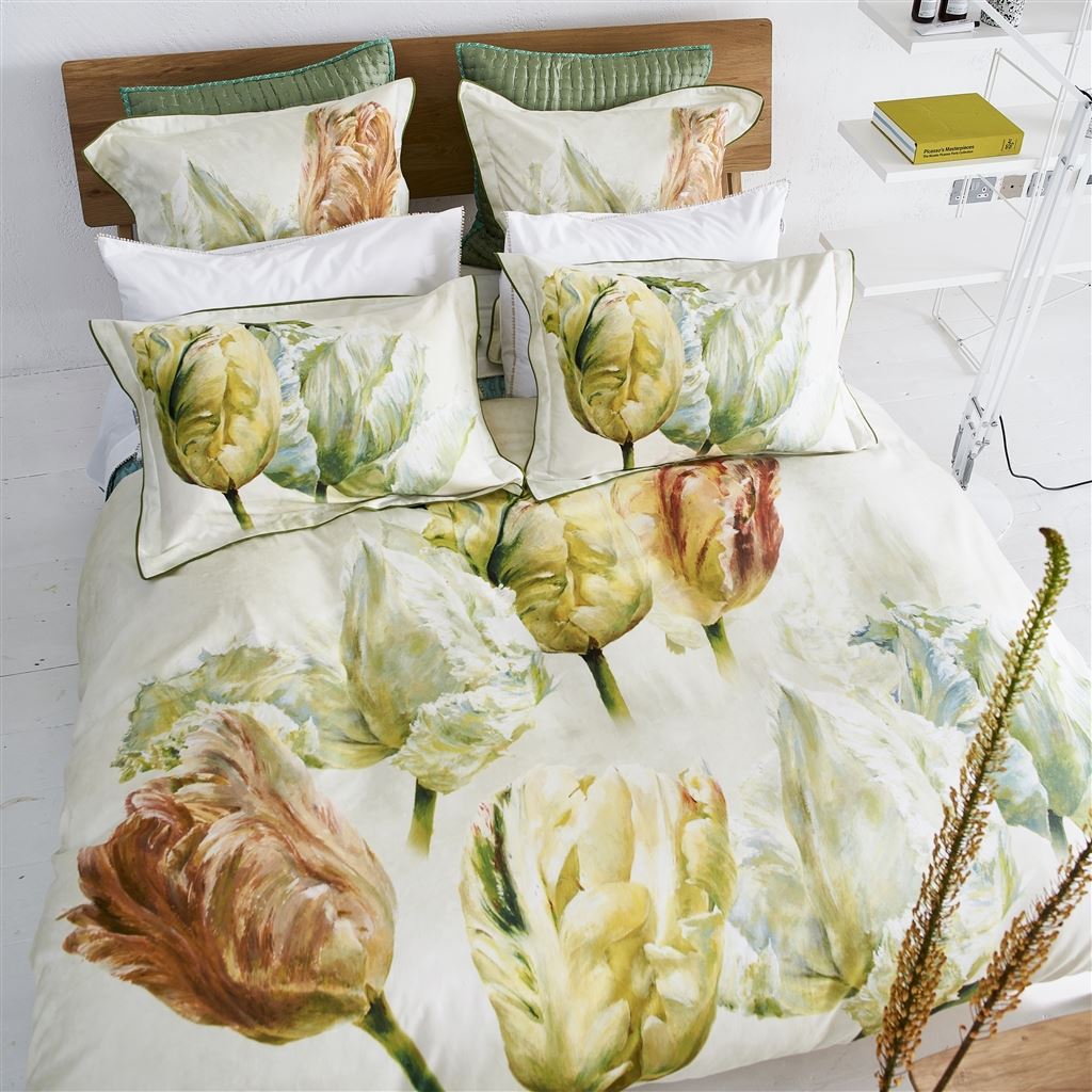 Spring Tulip Buttermilk Bed Linen