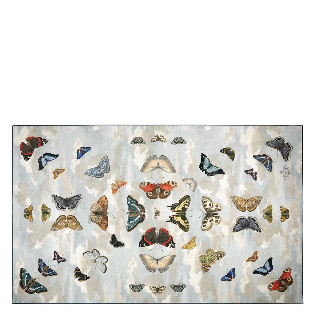 Mirrored Butterflies Sky Large Rug