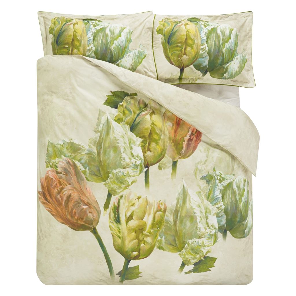 Spring Tulip Buttermilk King Duvet Cover