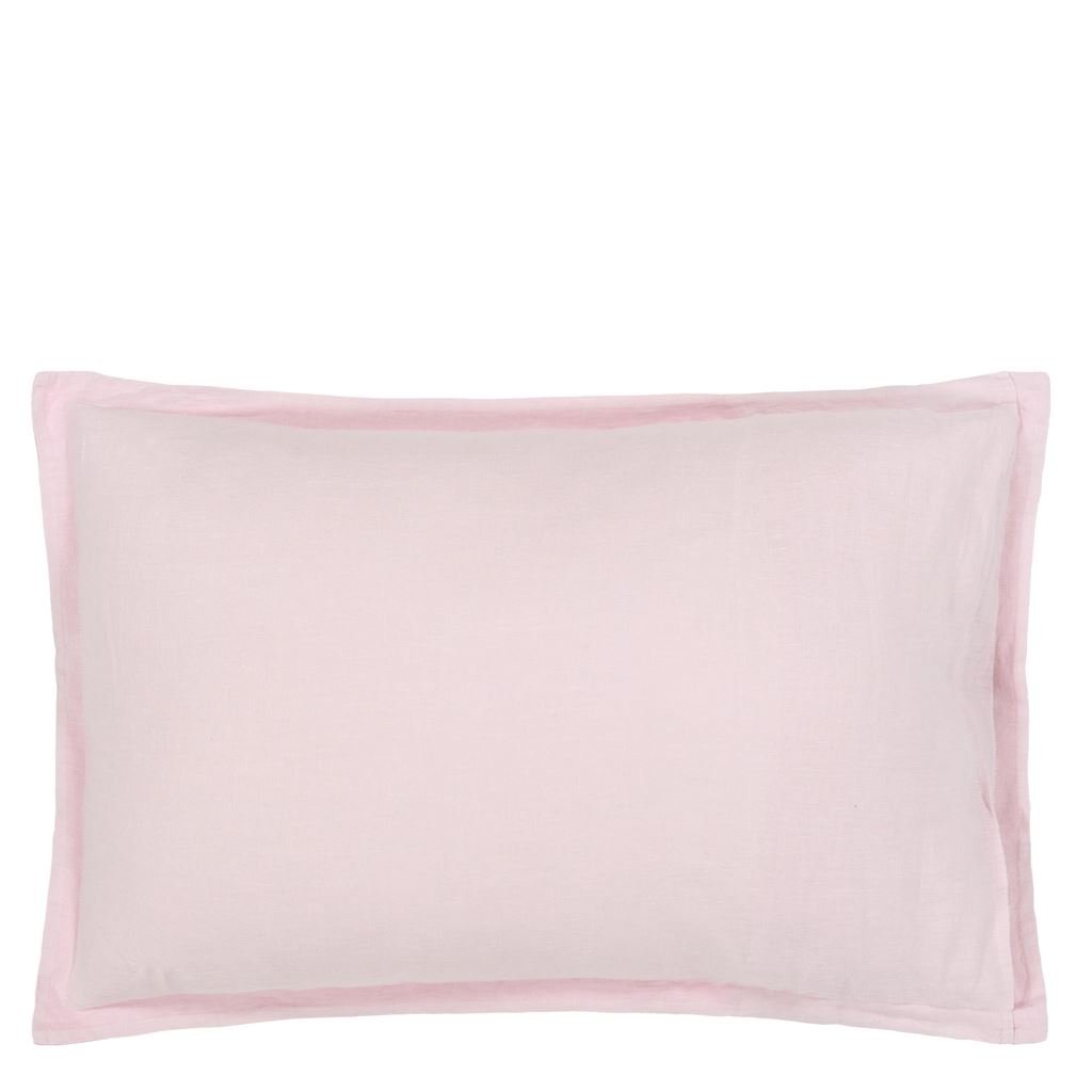 Biella Peony & Pale Rose Oxford Pillowcase - Reverse