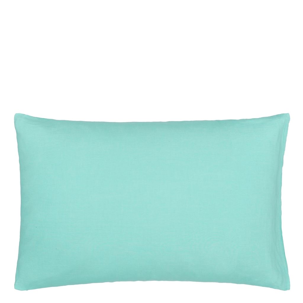 Biella Aqua Standard Pillowcase - Reverse