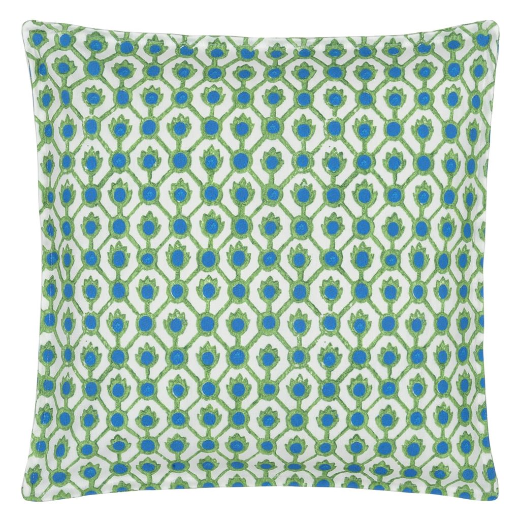Outdoor Jaal Emerald Cushion
