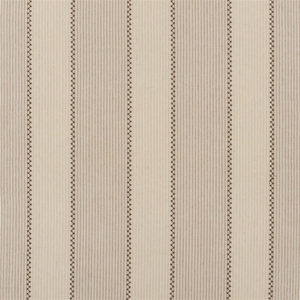 Carleigh Embroidered Ticking - Tumbleweed Cutting