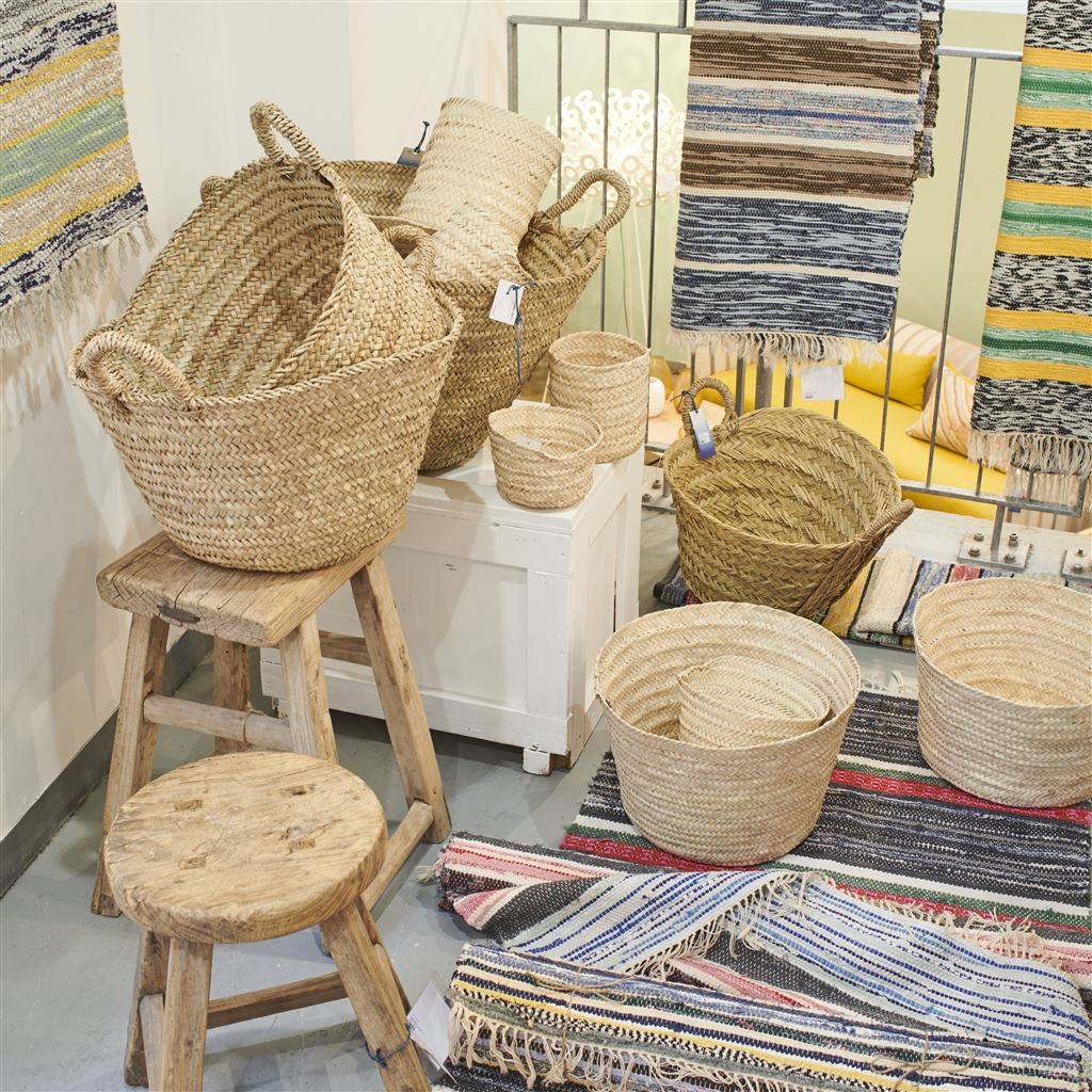 Large Palm Leaf Basket With Handles