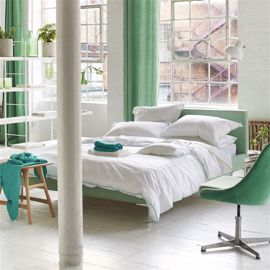 Astor Aqua & Acacia Cotton Bed Linen