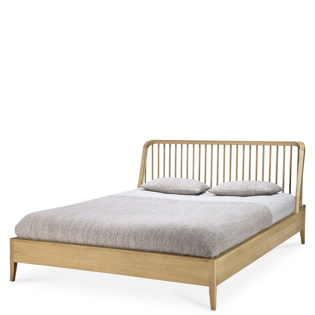 Oak King Size Spindle Bed