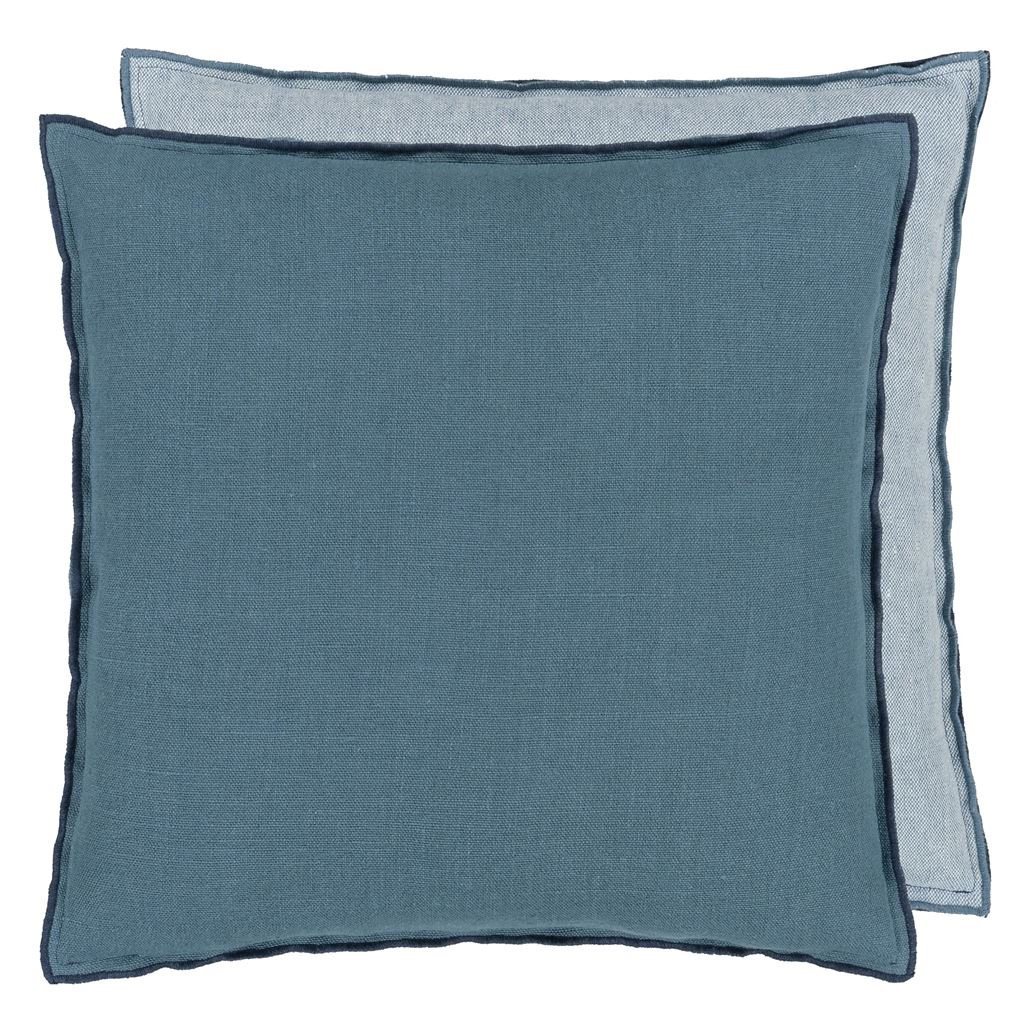 Brera Lino Midnight & Chambray Cushion