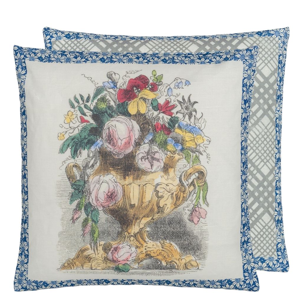 Flower Vase Parchment Cushion 