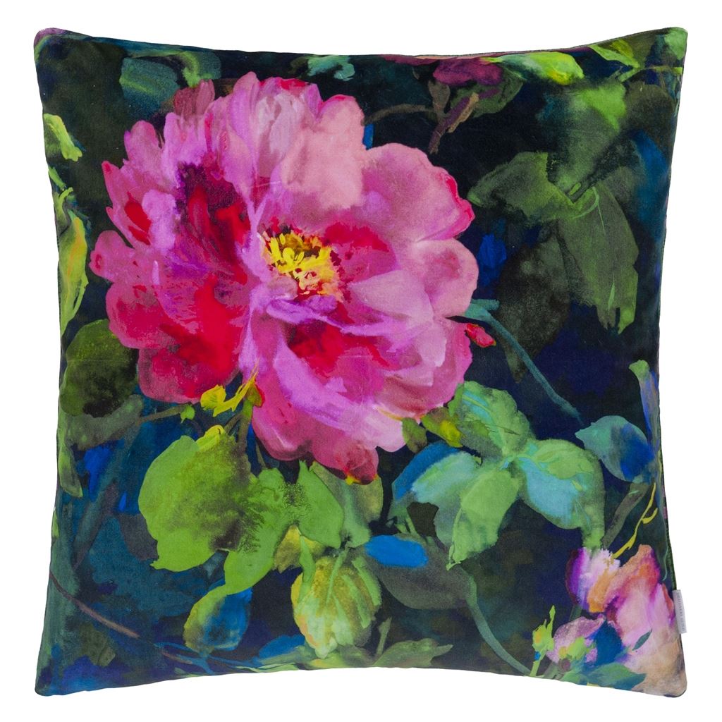Gertrude Rose Fuchsia Cushion 