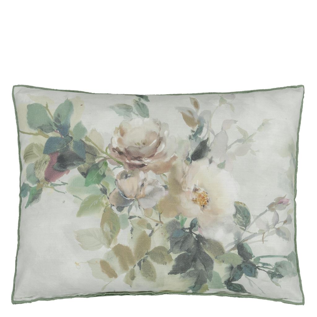 Thelma's Garden Celadon Cushion - Reverse
