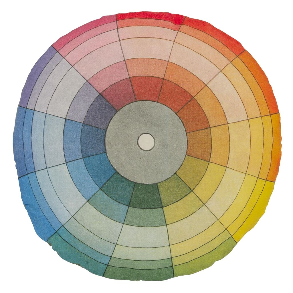 Colour Wheel Multicolour Cushion - Reverse