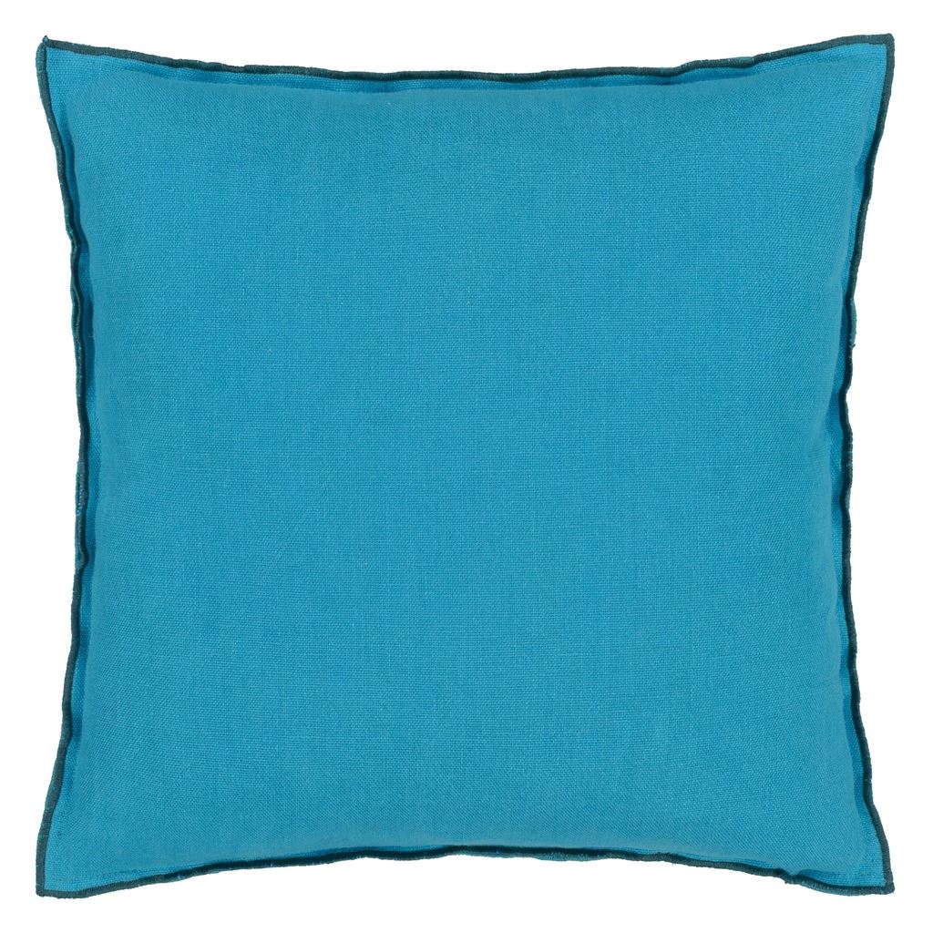 Brera Lino Indian Ocean & Teal Cushion 